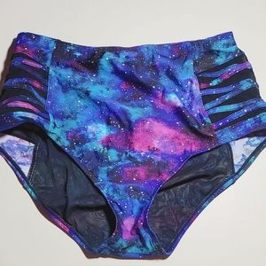 Torrid High Waist Bikini Bottom Mesh Cutout Size 1x